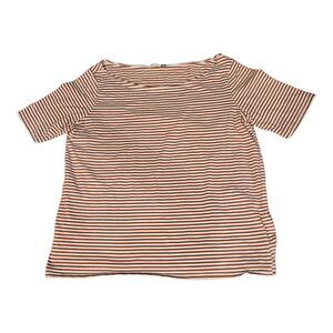Yarn & Sea Striped Short Sleeve Cotton, Spandex Medium T-Shirt